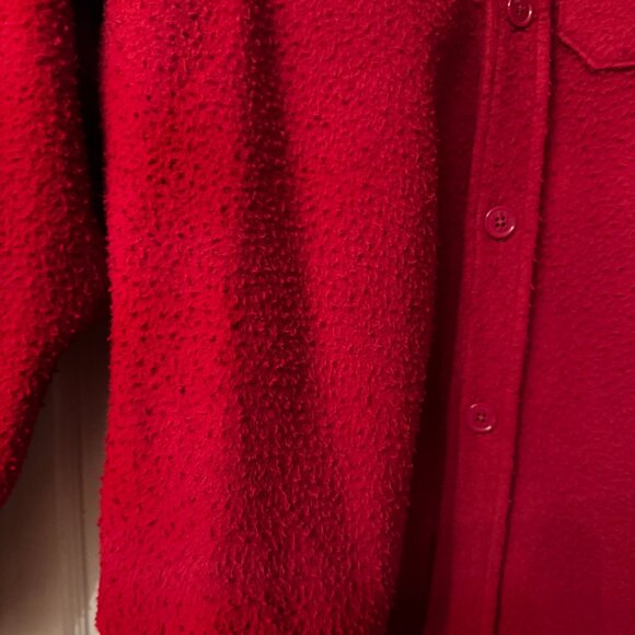 Todd Snyder Italian Boucle Overshirt in Red * Size Medium - Picture 5 of 9